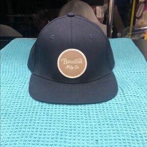 Brixton Dark Blue Hat with Tan Patch